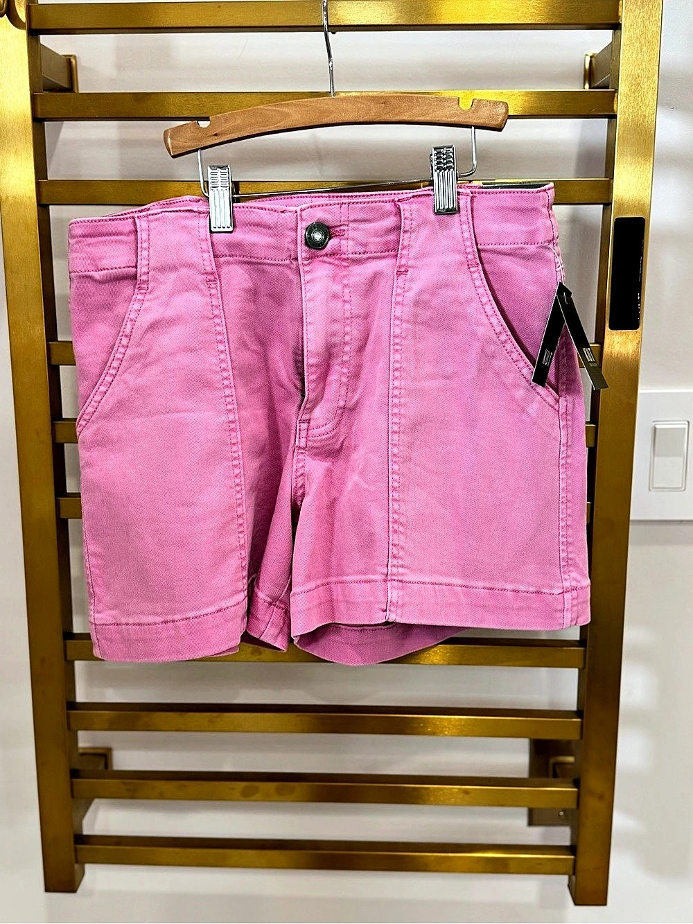 KUT from the Kloth Jane High Rise Short Pink High-Waist Shorts
